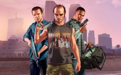 Michael, Trevor, and Franklin in GTA 5 Key Art