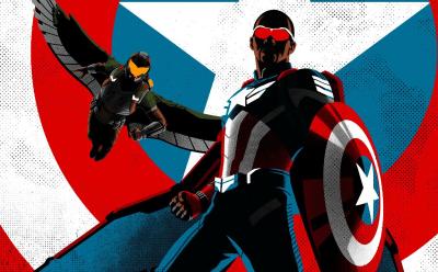 Captain America and Falcon in the poster of Captain America Brave New World