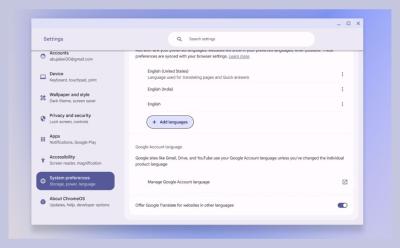 change language on chromebook