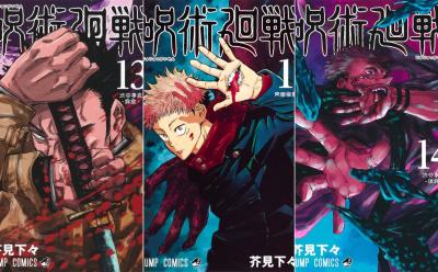 JJK manga covers featuring Kusakabe, Yuji and Sukuna.