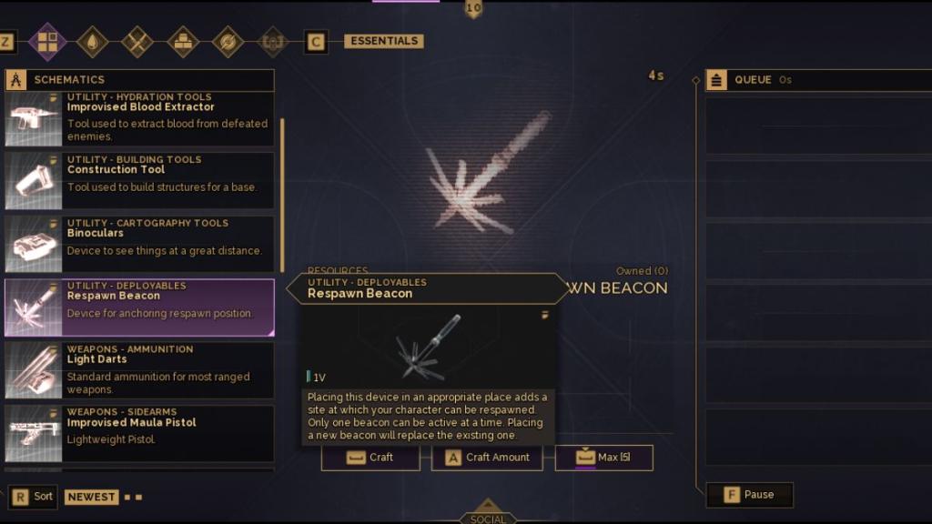 Respawn Beacon in Dune Awakening