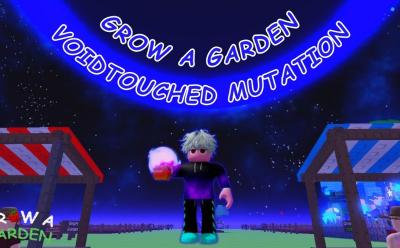 Get Grow a Garden Voidtouched Mutation fruit in hand Black Hole