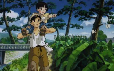 A still from Grave of the Fireflies