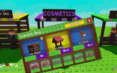 Grow a Garden cosmetic items update