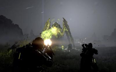 Helldivers 2 dropping mechs and items in-game, alongside best weapons