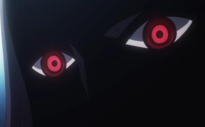 A close-up still of Imu's face in One Piece