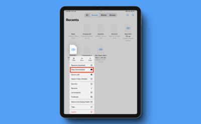 iPad Keep Files Downloaded