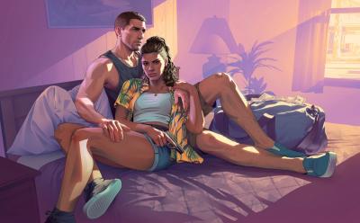 Jason and Lucia in GTA 6 artwork