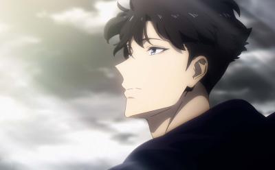 Sung Jinwoo in Min Byung Gyu funeral in Solo Leveling anime.