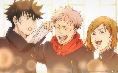 Yuji, Megumi, Nobara in Jujutsu Kaisen