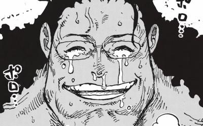 Kuma tears flowing in One Piece manga