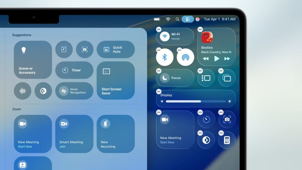 macOS Tahoe new Control Center first look