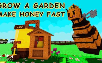 make honey fast in grow a garden