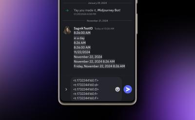 Making timestamps on Discord