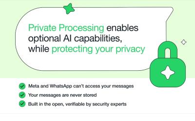 meta developing private processing to enable ai features on whatsapp