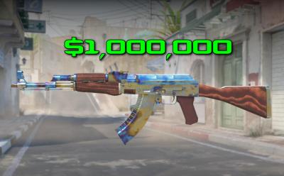million dollar ak47 case hardened skin with 661 pattern