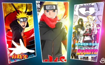 The poster of various Naruto movies