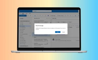 Recall message outlook laptop