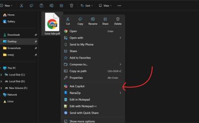 remove copilot from the windows 11 context menu
