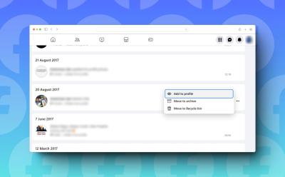 Unhide posts on Facebook by adding them to profile