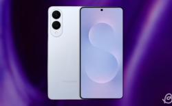 illustration of Galaxy S25 Edge in front of a dark purple gradient background