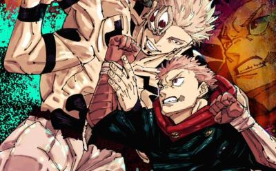 Sukuna fighting Yuji in Jujutsu Kaisen
