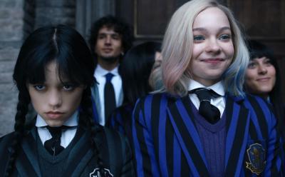 Wednesday Addams and Enid Sinclair in Wednesday Season 1