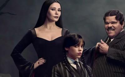 Wednesday, Gomez and Morticia Addams in Wednesday